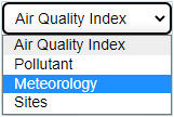 Telemetry map dropdown